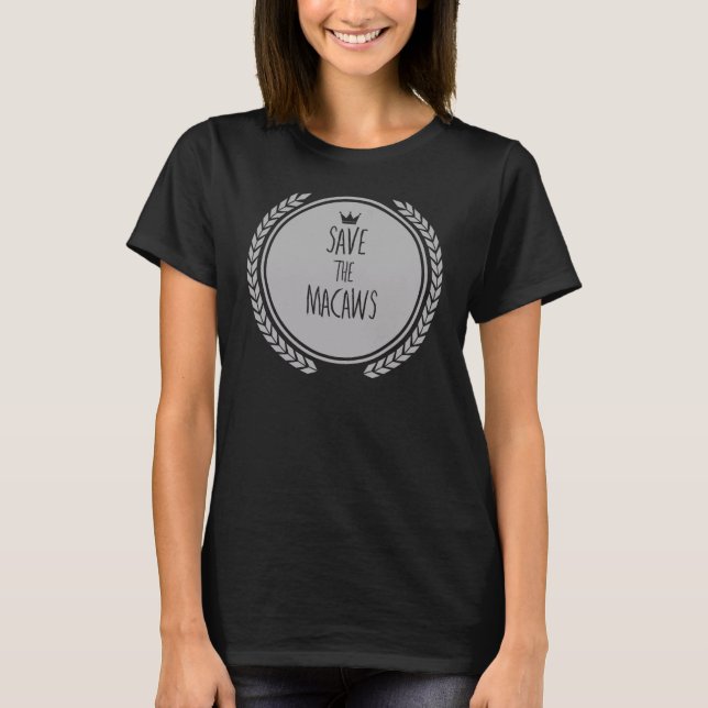 T-shirt Sauver Les Animaux MACAWS ARA MACAW (Devant)