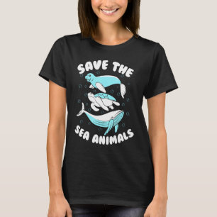 T-shirt Sauver Les Animaux Marins Tortue Mignonne Biologie