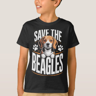 T-shirt Sauver les Beagles Amoureux de Chien Mignon Art de