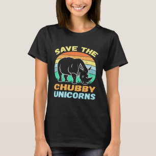 T-shirt Sauver Les Licornes Rondouillardes Vintage Rhinoc