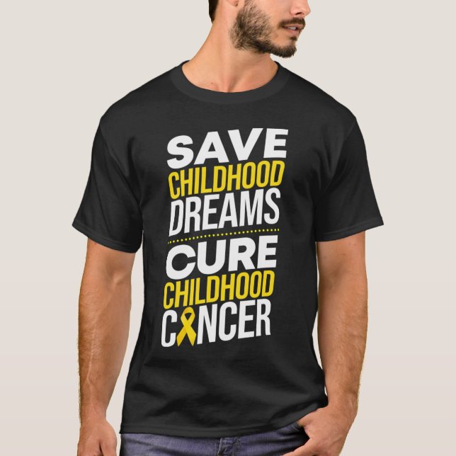 T-shirt Sauver les rêves d'enfance guérir le Ruban Cancer  (Devant)