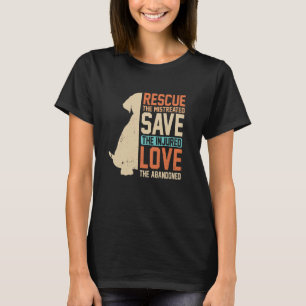 T-shirt Sauver Maltraité Sauver Blessé Aimer Animaux Aband