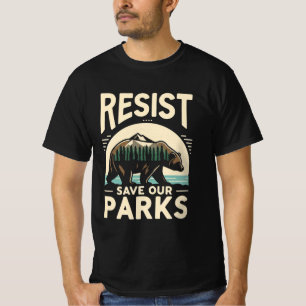 T-shirt Sauver nos parcs résister à l'ours Activisme De l'
