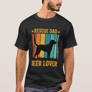 T-shirt Sauver Papa Amateur de Bière Chien Vintage