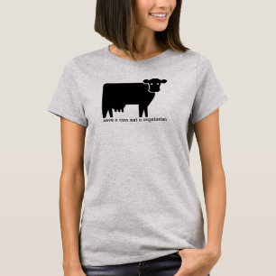 T-shirt sauver une vache, manger un végétarien