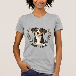 T-shirt Sauver une vie Adopter un chien Illustration de ch