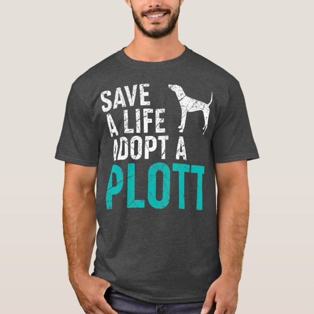 T-shirt Sauver une vie adopter un chien secourir Plott Chi (Devant)