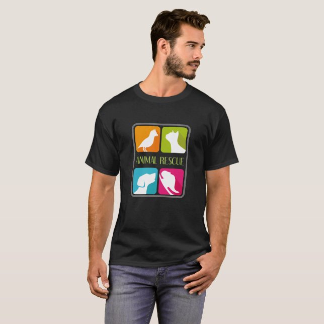 T-shirt sauvetage animal (Devant entier)
