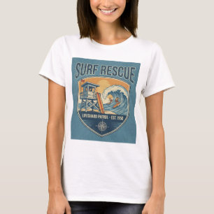 T-shirt Sauvetage de Surf Patrouille de Maître-Nageur Étab