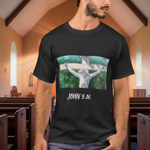 T-shirt Sauveur chrétien Jean 3:16., Noël-Pâques