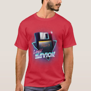 T-shirt Sauveur du monde des années 80 Vague Rétro Ordinat