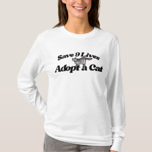 T-shirt Sauvez 9 vies Adoptez un chat