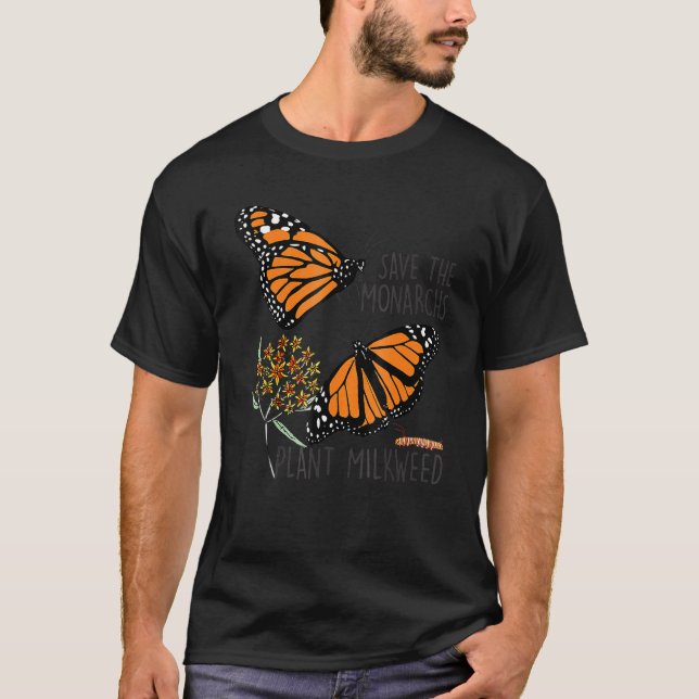 T-shirt Sauvez ces monarques Plante Somes Milkweed Butterf (Devant)