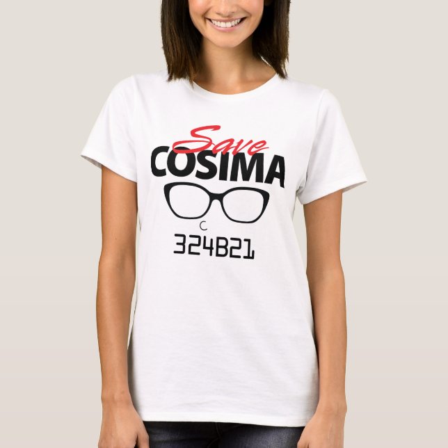 T-shirt Sauvez Cosima du noir orphelin (Devant)
