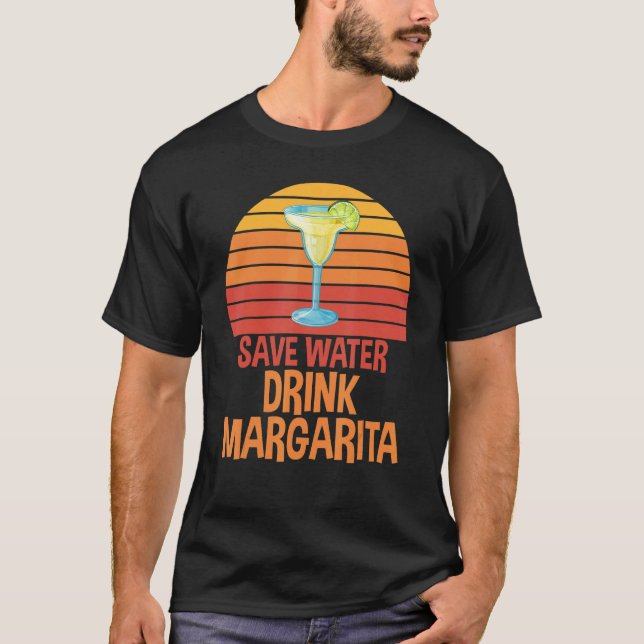 T-shirt Sauvez De L'Eau Boire Margarita Sarcastique Pour L (Devant)