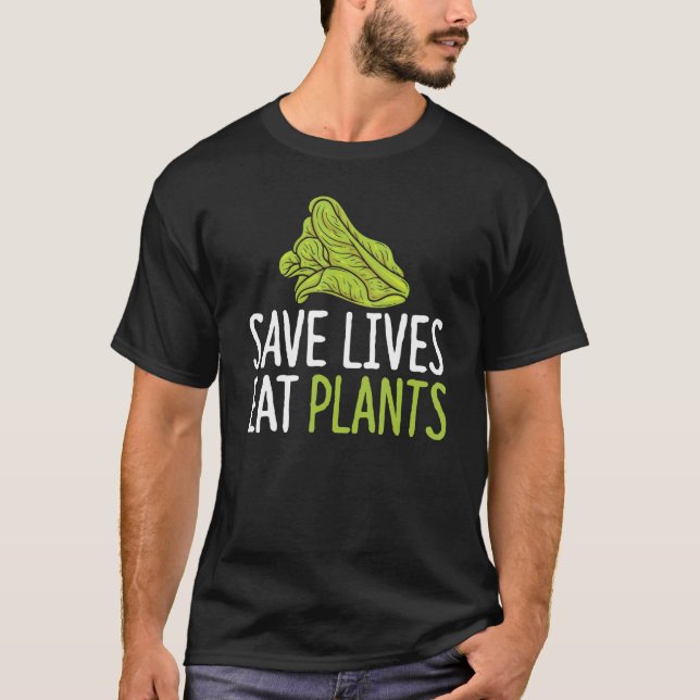 T-shirt Sauvez des vies Manger Plante Vegetaria Légumes  A (Devant)