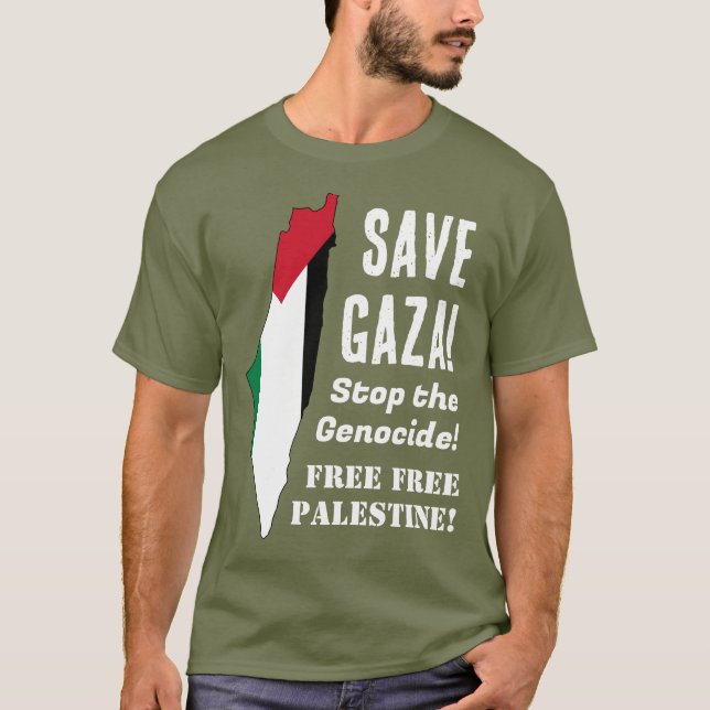 T-shirt Sauvez Gaza Arrêtez le génocide (Devant)