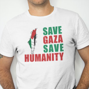 T-shirt Sauvez Gaza Sauvez l'humanité, Solidarité