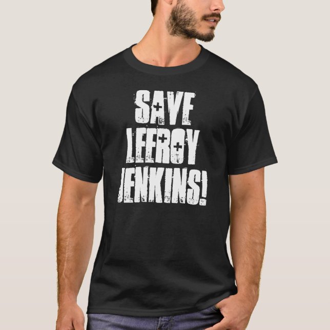 T-shirt SAUVEZ JENKINS DE LEEROY ! Cadeau de chemise (Devant)