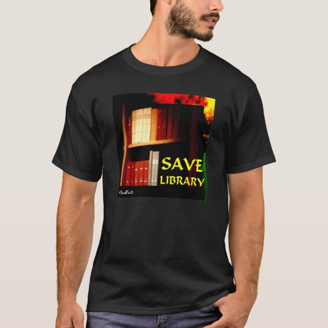T-shirt Sauvez la bibliothèque 1 (Devant)