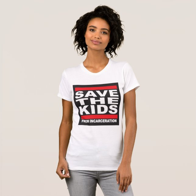 T-shirt Sauvez la chemise des femmes d'enfants (Devant entier)