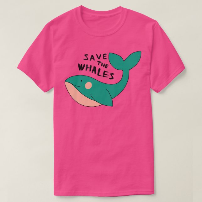 T-shirt Sauvez La Conservation Des Baleines (Design devant)
