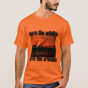 T-shirt Sauvez la faune sauvez les animaux les hommes oran
