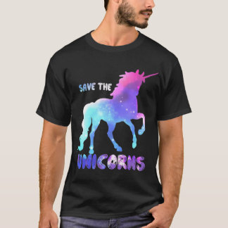 T-shirt Sauvez la fille des licornes drôle
