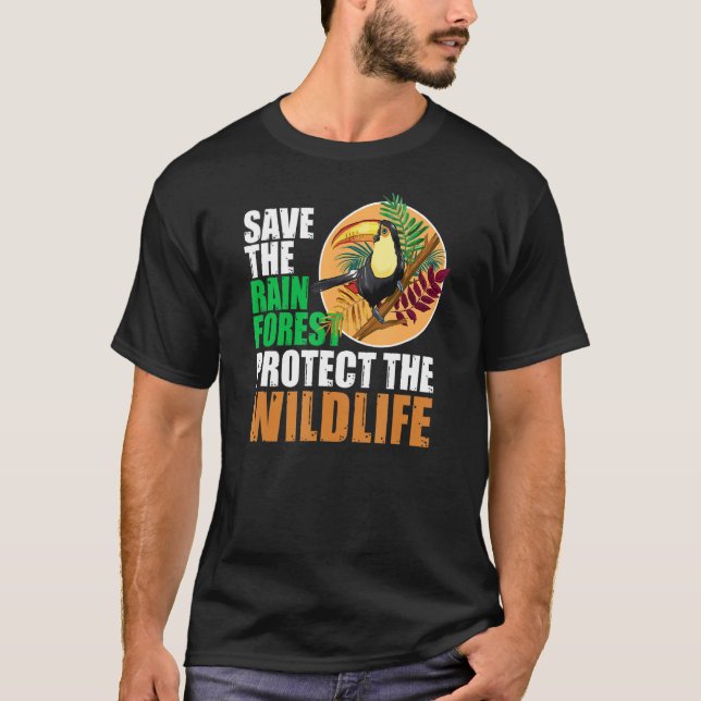 T-shirt Sauvez La Forêt Arrienne Protégez Le Milieu Nature (Devant)