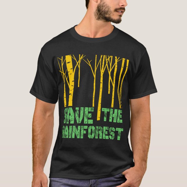 T-shirt Sauvez la forêt tropicale (Devant)