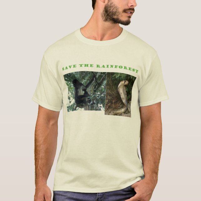 T-shirt Sauvez la forêt tropicale (Devant)