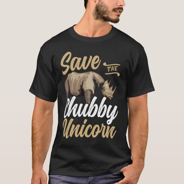 T-shirt Sauvez la licorne de Chubby pour animaux (Devant)