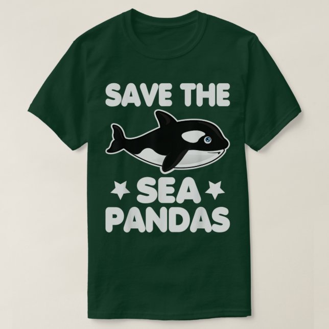 T-shirt Sauvez La Mer Pandas Baleine Secourir Orca Lover C (Design devant)
