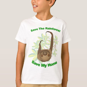 T-shirt Sauvez la paresse de forêt tropicale