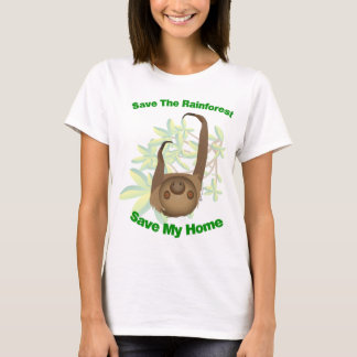 T-shirt Sauvez la paresse de forêt tropicale