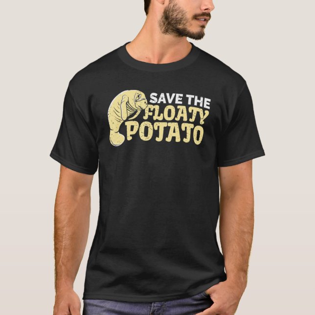 T-shirt Sauvez la patate flottante Manatee potelée mignonn (Devant)