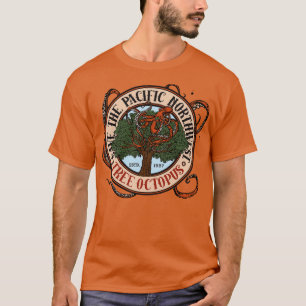 T-shirt Sauvez la pieuvre de l'arbre du Nord-Ouest du Paci