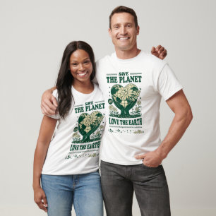 T-shirt Sauvez La Planète Aimez La Terre   ÉcoEnvironnemen