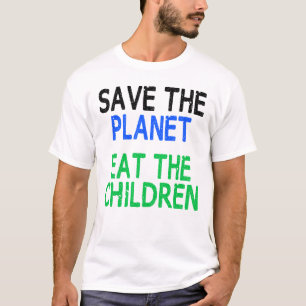 T-shirt Sauvez La Planète Mangez Le Cadeau Enfants