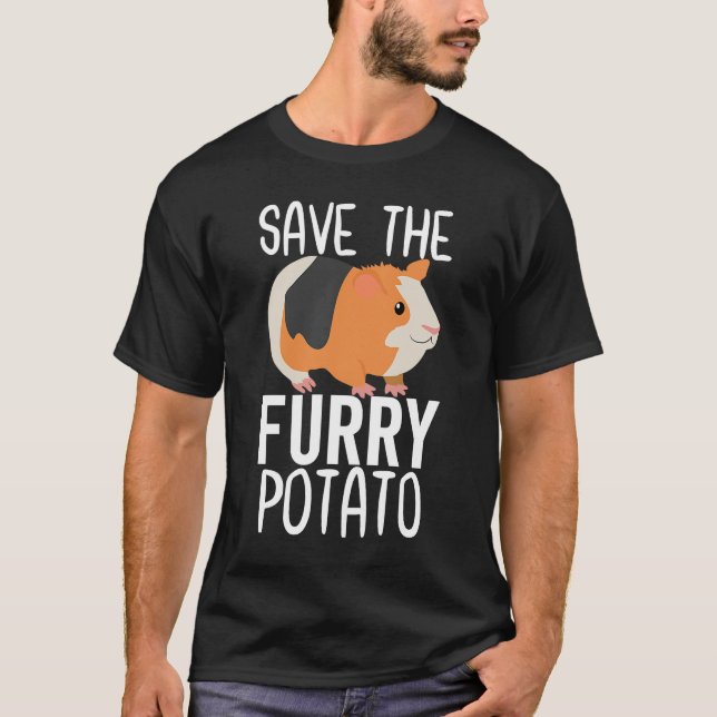 T-shirt Sauvez la pomme de terre fourrure Guinée porc (Devant)