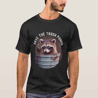 T-shirt Sauvez la poubelle Panda Plaisanterie Feeder Racco