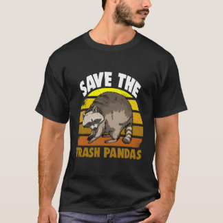 T-shirt Sauvez la poubelle Panda Raccoon L'amour animal