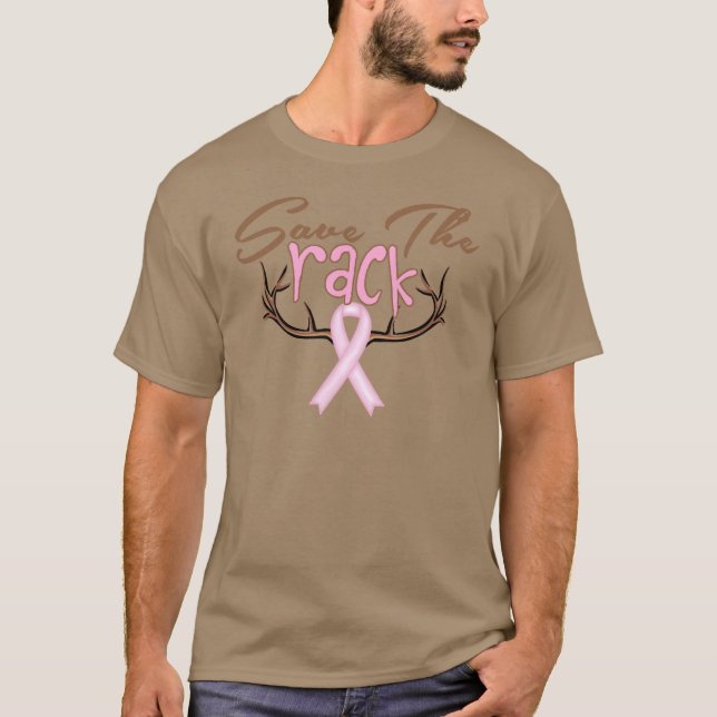 T-shirt Sauvez la sensibilisation au cancer du sein en rac (Devant)