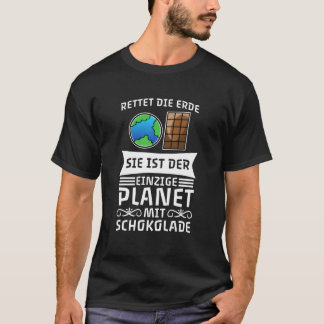 T-shirt Sauvez la seule planète au chocolat