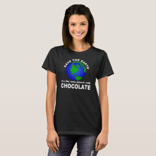 T-shirt Sauvez la Terre, pour le chocolat