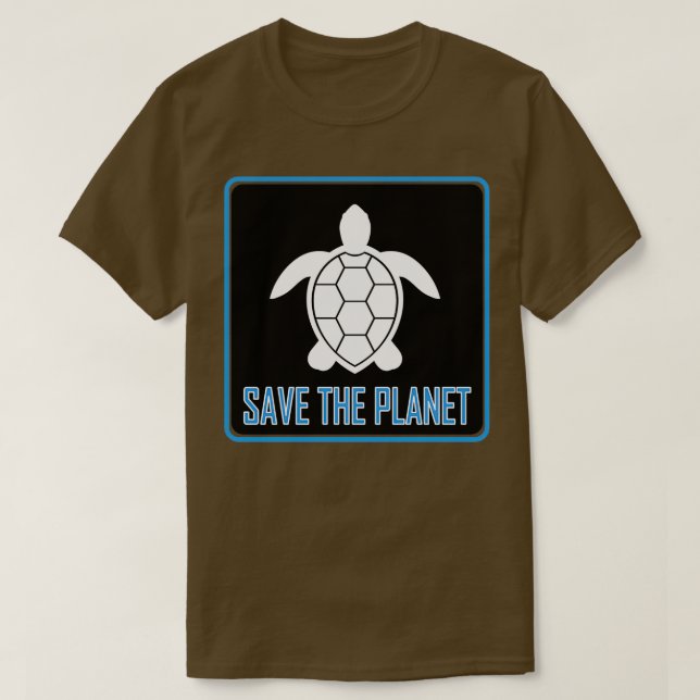 T-shirt Sauvez la tortue planétaire (Design devant)