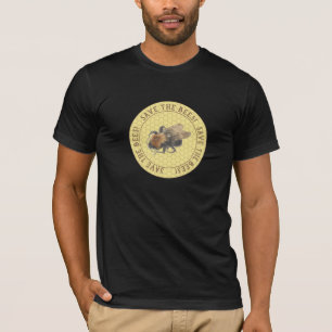 T-shirt Sauvez l'abeille et le nid d'abeilles vintages des