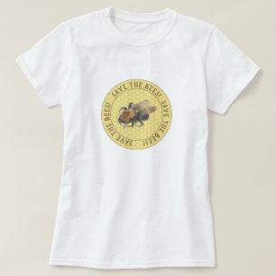 T-shirt Sauvez l'abeille et le nid d'abeilles vintages des