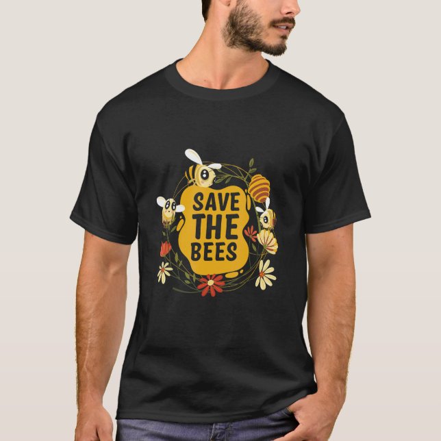 T-shirt Sauvez l'apiculture apiculteur abeilles (Devant)