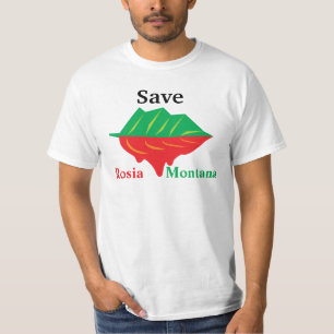 T-shirt Sauvez l'avant de Rosia Monatana